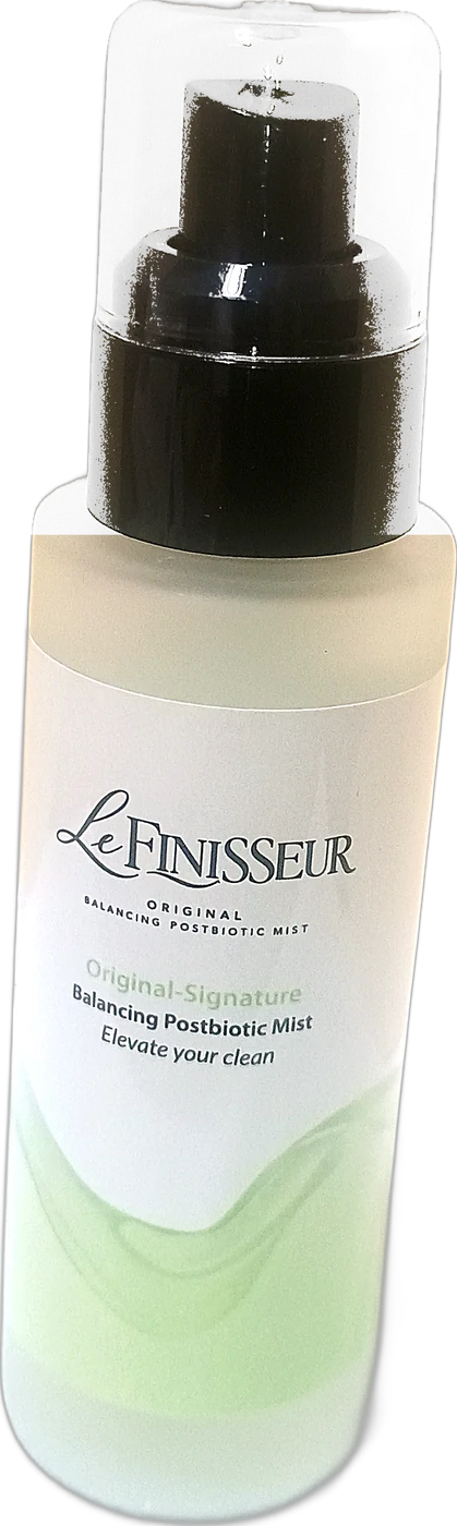 Le Finisseur Original frosted glass bottle with clear dome cap